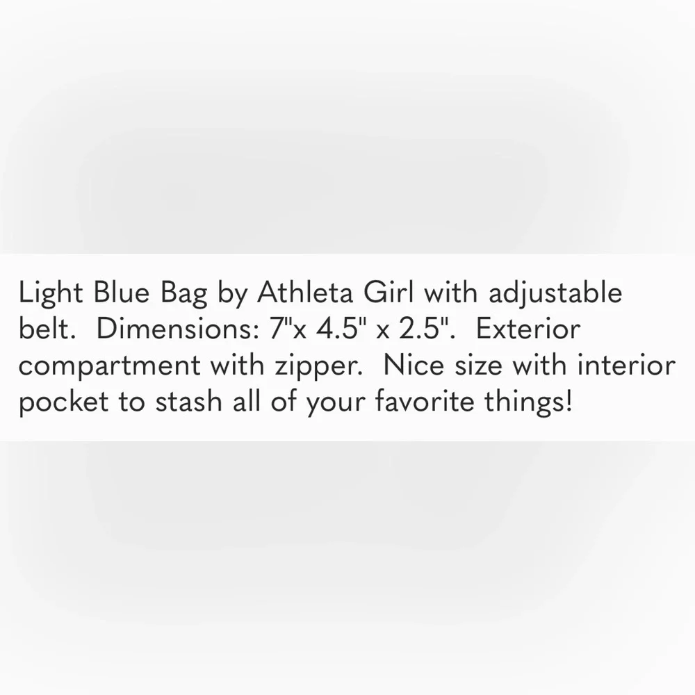 Light Blue Belt Bag by Athleta Girl